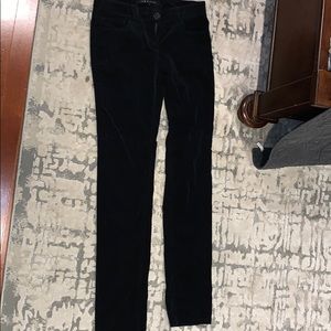 Theory Black Corduroy Skinny Black Pants. Size 0